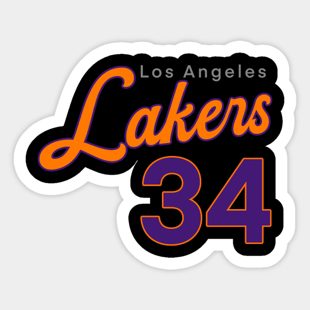 LAKERS 34 Sticker by Tee Trends